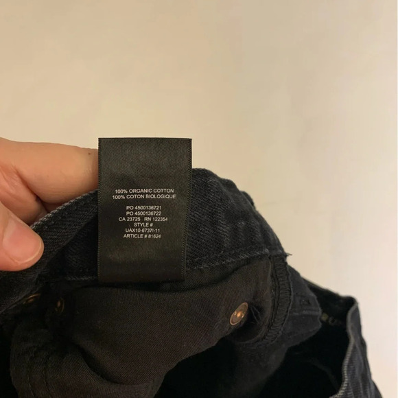 Denim forum the Joni High rise loose distressed black  jeans, size 27 - Picture 9 of 14